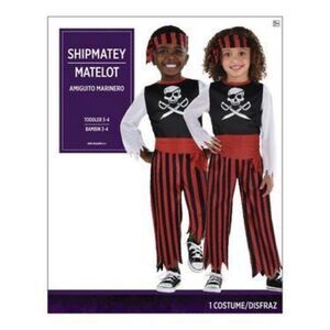 Kids' Pirate Shipmate Halloweem dress up Costume Size Toddler 2-3 Toddler